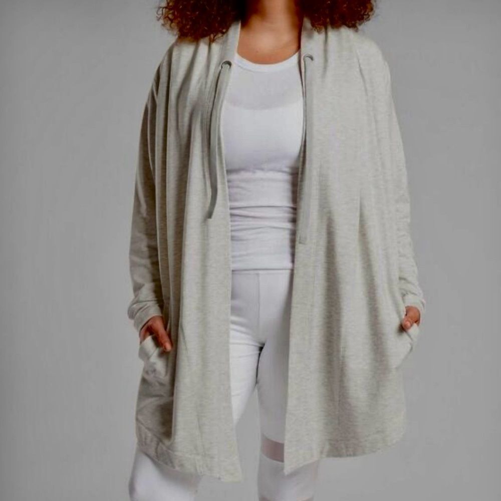 Athleta‎ Longline Vista Wrap Sweater Open Front Cardigan (Large)